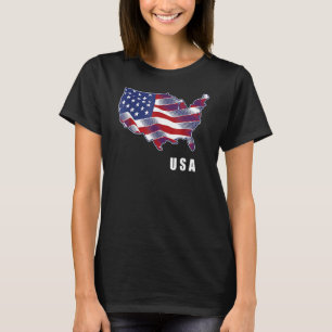 T-shirt Drapeau Américain Patriotique Pour Hommes Femmes E