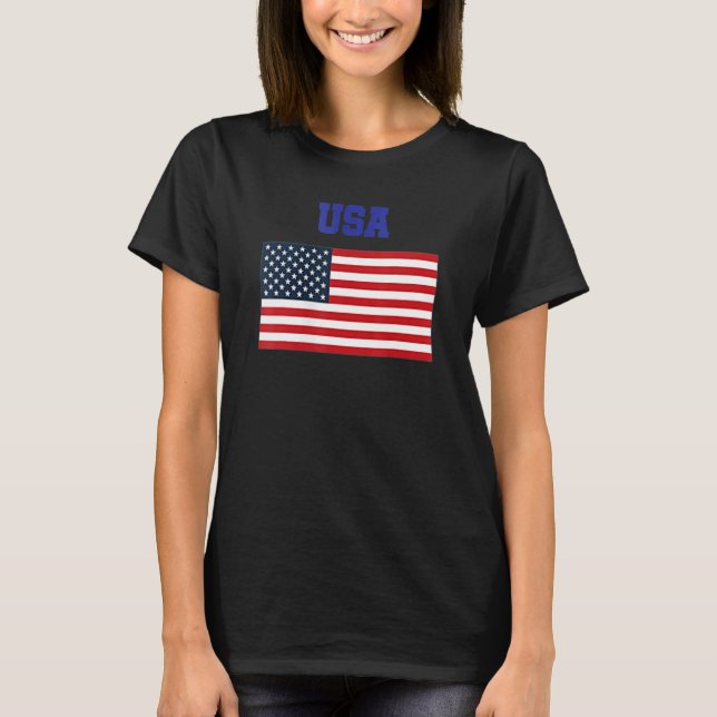 T-shirt Drapeau Américain Patriotique Pour Hommes Femmes E (Devant)