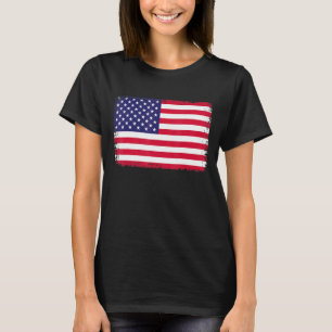 T-shirt Drapeau Américain Patriotique Pour Nous Femmes Hom