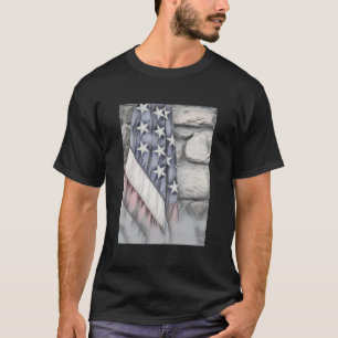 T-shirt Drapeau américain patriotique sur le mur