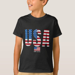 T-shirt Drapeau américain patriotique Usa 4 juillet amériq