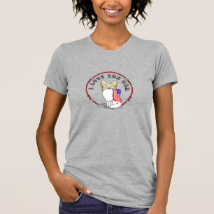 T-shirt Drapeau américain patriotique USA Papillon (citron