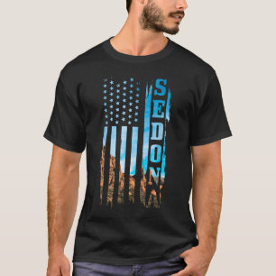 T-shirt Drapeau américain patriotique vintage de Sedona Ar