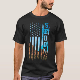 T-shirt Drapeau américain patriotique vintage de Sedona Ar