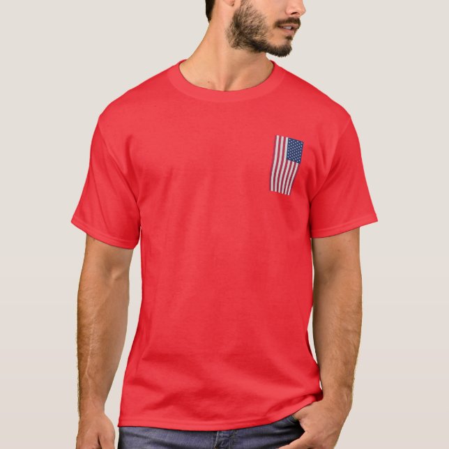 T-shirt Drapeau américain patriotique vrai Sports classiqu (Devant)