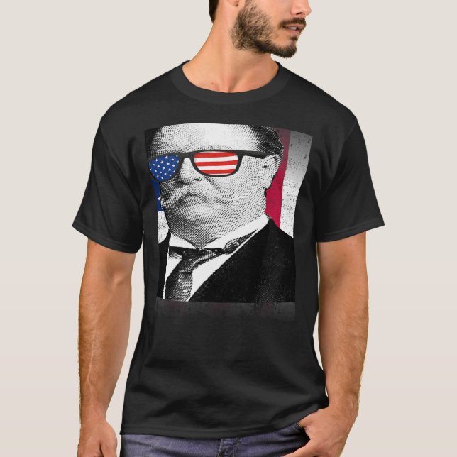 T-shirt Drapeau américain patriotique William Taft 4e (Devant)