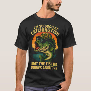 T-shirt Drapeau Américain Pêche Bass Poisson Papa Enfants
