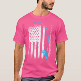 T-shirt Drapeau américain Pêche Patriotique Pêcheur Pêche