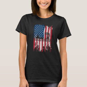 T-shirt Drapeau américain Pêche Vintage Pêche US Hommes