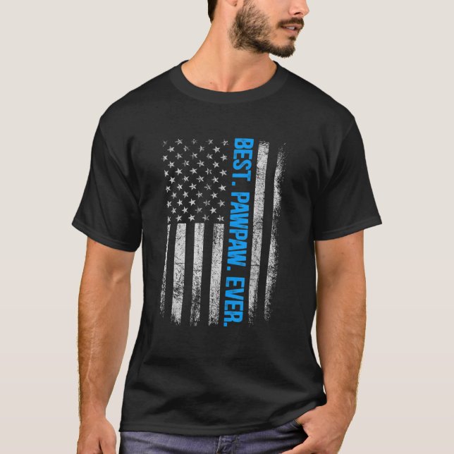 T-shirt Drapeau américain père Vintage (Devant)