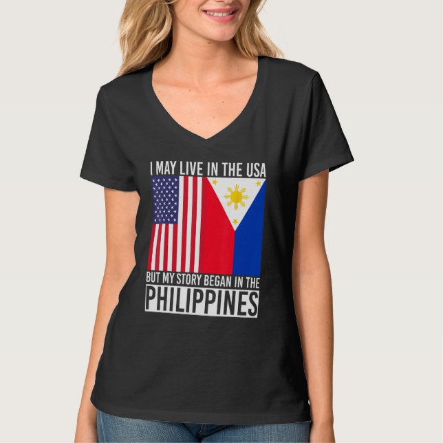 T-shirt Drapeau américain Phili (Devant)