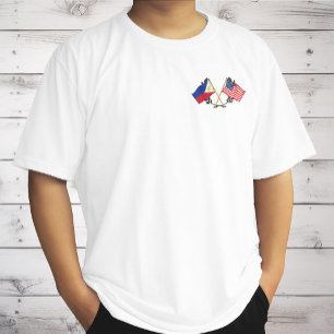 T-shirt Drapeau américain philippin Patrimoine philippin v