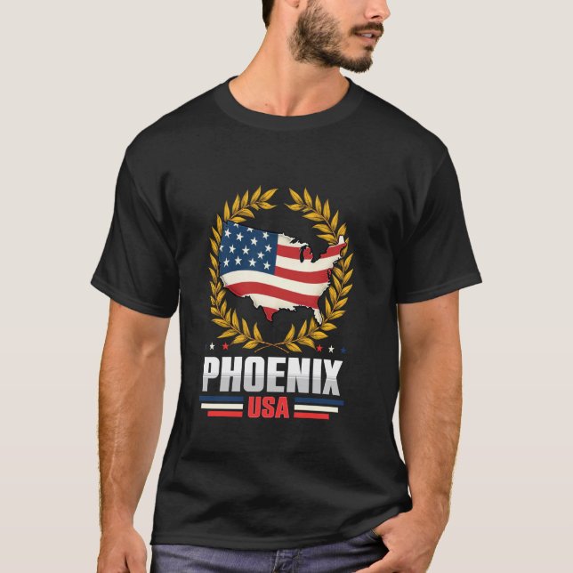 T-shirt Drapeau américain Phoenix USA (Devant)