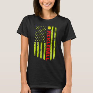 T-shirt Drapeau américain Pickleball