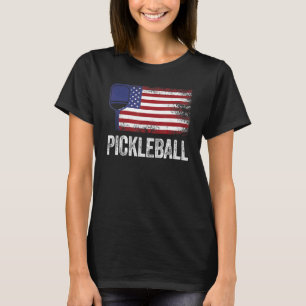 T-shirt Drapeau américain Pickleball Patriotique