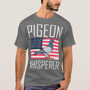 T-shirt Drapeau américain Pigeon Whisperer