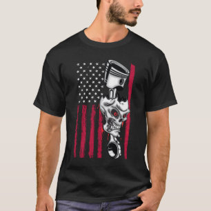 T-shirt Drapeau américain Piston Muscle Car 5