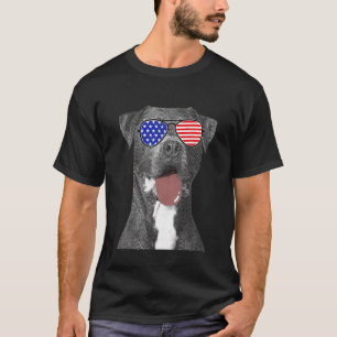 T-shirt Drapeau américain Pit Bull 4 juillet Chien Hommes