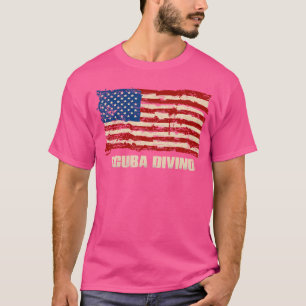 T-shirt Drapeau Américain Plongée Plongée Patriotique Us P