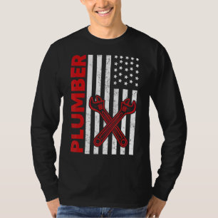 T-shirt Drapeau américain Plumbers Hommes femmes Plumbers 