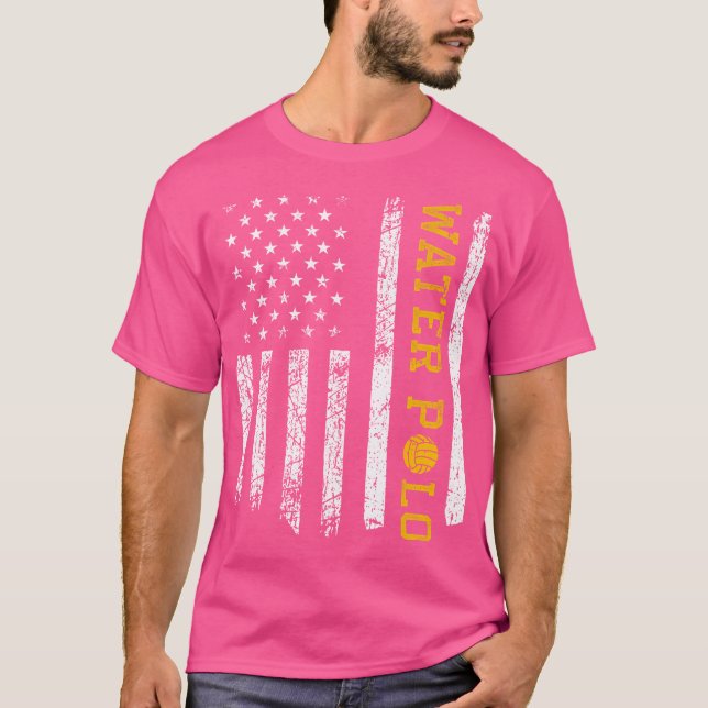 T-shirt Drapeau américain Polo d'eau (Devant)