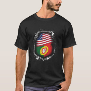 T-shirt Drapeau américain portugais
