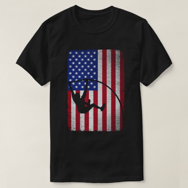 T-shirt Drapeau américain Pote Vault 4 juillet Jump Sports (Design devant)
