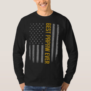 T-shirt Drapeau américain pour Fête des pères Best Papa