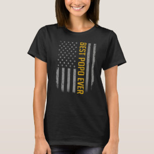 T-shirt Drapeau américain pour Fête des pères Best Pop