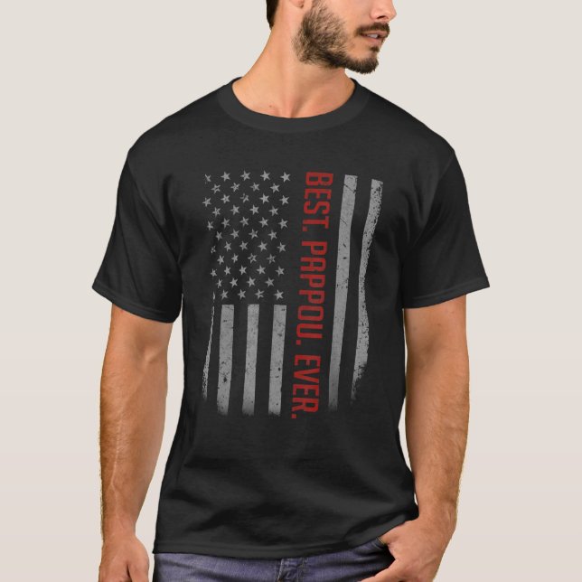 T-shirt Drapeau américain pour père (Devant)