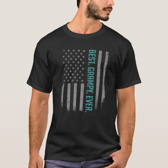 T-shirt Drapeau américain pour père (Devant)