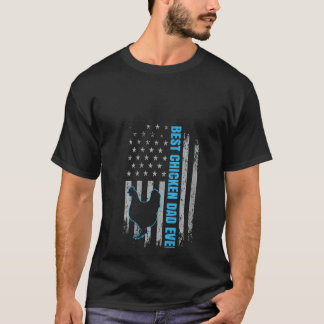 T-shirt Drapeau américain pour poulets de la meilleure fem
