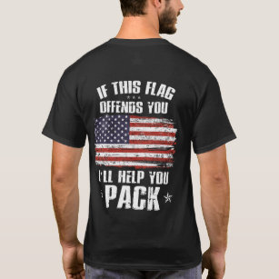 T-shirt Drapeau Américain Pour Sublimation, Si Vous Offens