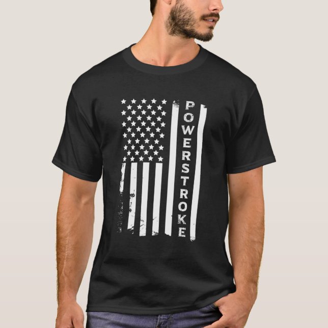 T-shirt Drapeau américain Power Stroke (Devant)
