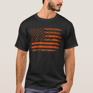 T-shirt Drapeau américain Protéger les enfants non pas les