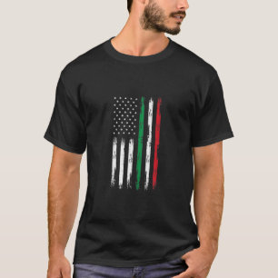 T-shirt Drapeau américain Racines italiennes Italie Italia