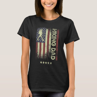 T-shirt Drapeau américain Randonnée père 1