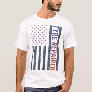 T-shirt Drapeau américain - Réparateur de pneus