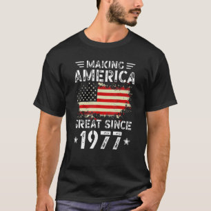 T-shirt Drapeau américain Retro Bir depuis 1977