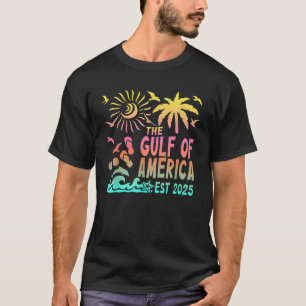 T-shirt Drapeau Américain Retro Golfe Des USA Est 2025 G
