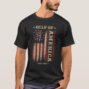 T-shirt Drapeau Américain Retro Golfe Des USA Est 2025 G