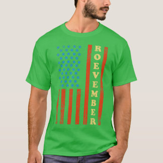 T-shirt Drapeau américain rétro vintage Roevember