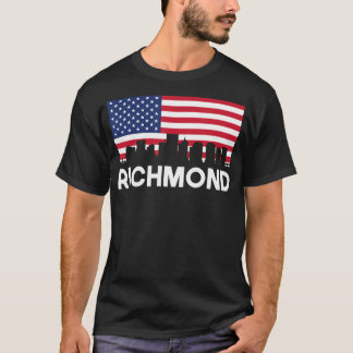 T-shirt Drapeau américain Richmond Va Skyline