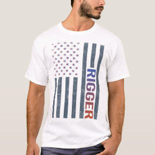 T-shirt Drapeau américain - Rigger