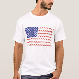 T-shirt Drapeau américain Schnauzer