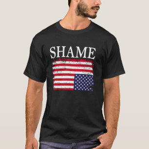 T-shirt Drapeau américain Shame Anti-Government Po