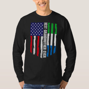 T-shirt Drapeau américain Sierra Leone Drapeau Best Grand-