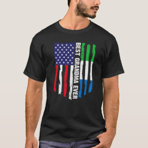 T-shirt Drapeau américain Sierra Leone Drapeau meilleur gr