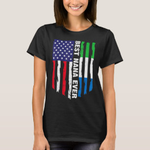 T-shirt Drapeau américain Sierra Leone Drapeau Meilleur Na