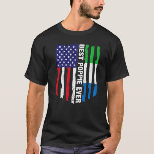 T-shirt Drapeau américain Sierra Leone Drapeau meilleur Po
